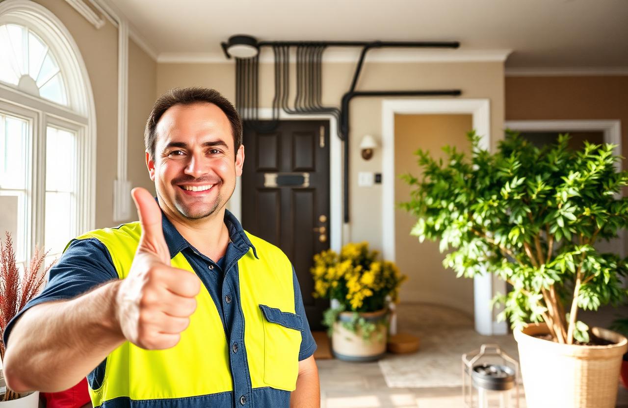 Satisfied Bright Force Electric customer after completed electrical work in their Columbus, Georgia home.